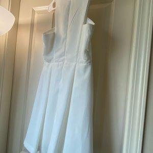 White dress from Lulus. Back zipper closure.